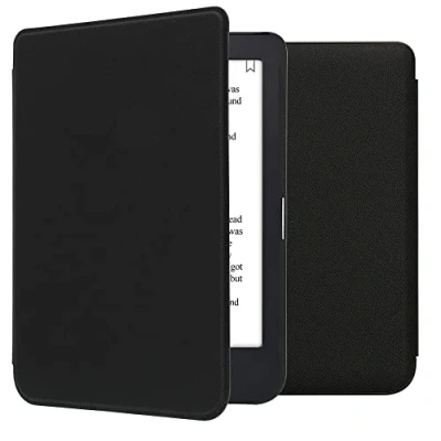 Immagine di kwmobile Custodia eReader Compatibile con Kobo Clara 2E Cover eBook Reader Flip Case Simil Pelle Nero