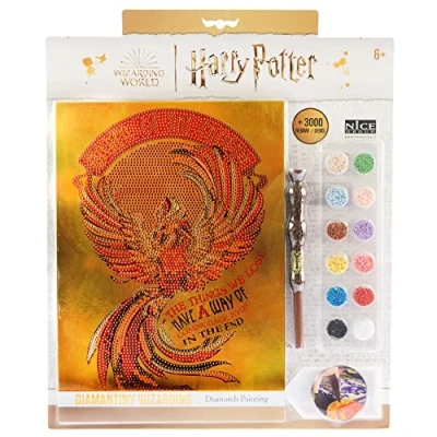 Immagine di Diamantiny Harry Potter Wizarding Stand Together Fenice Kit crea il Mosaico, Attività Crystal Art, Diamond Painting, 1 Quadro A4, Multicolor, 21 x 29,7 cm, 21018