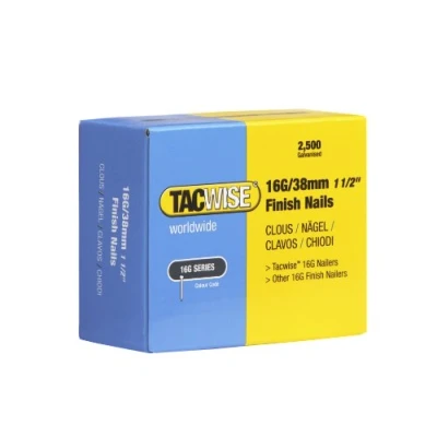 Immagine di Tacwise 0296 Chiodi di Finitura Galvanizzati Tipo 16G / 38 mm, Confezione da 2500