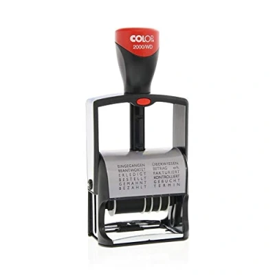 Immagine di Colop 2355102000 Timbro polinomio e datario 2000/WD, 43 x 10 mm, tampone nero