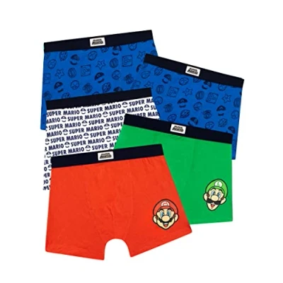 Immagine di SUPER Mario Ragazzi Briefs Confezione da 5 Intimo per Bambini Multicolore 10 11 Anni