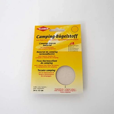 Immagine di Kleiber Toppa termoadesiva in Tela di Cotone 100% per riparazioni Tende e Parasole, Bianco