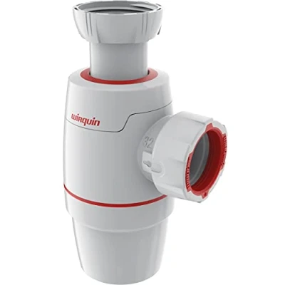 Immagine di Wirquin Polipropilene (PP) 30722142 Sifone Neo lavabo D32, bianco