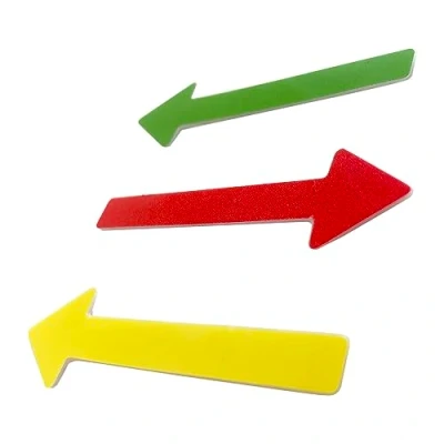 Immagine di GRAFBURG frecce colorate riutilizzabili (adesivi) / adesive 15 pezzi 6 cm di lunghezza colori: rosso giallo verde &gt; perfetto per superfici non magnetiche