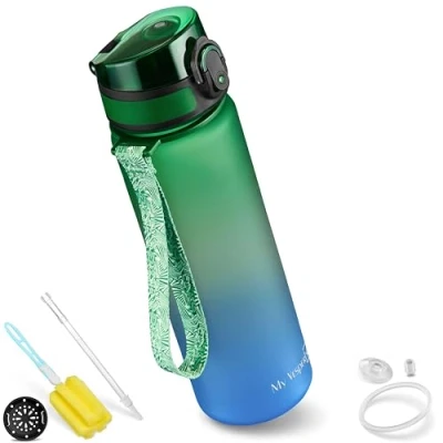 Immagine di My Vesperbox Minny borraccia per bambini a prova di perdite, 350 ml, 500 750 con cannuccia o colino, leggera in Tritan, senza BPA, asilo, scuola
