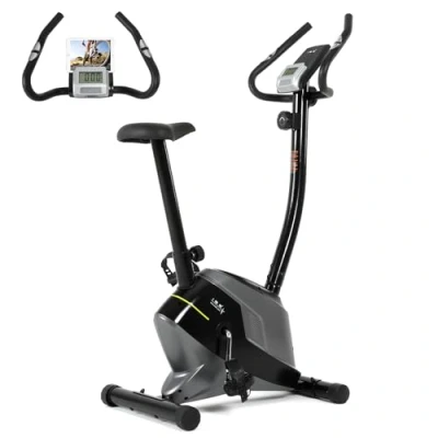 Immagine di ISE Cyclette Da casa con Display LCD, per 8 Livelli di Resistenza Regolabili, Frequenza Cardiaca, Ciclette altezza del sedile regolabile