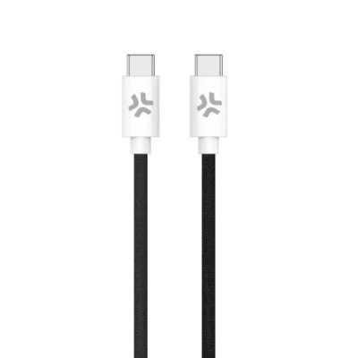 Immagine di Celly USBCUSBCCOTTBK cavo USB 1,5 m C Nero, Bianco