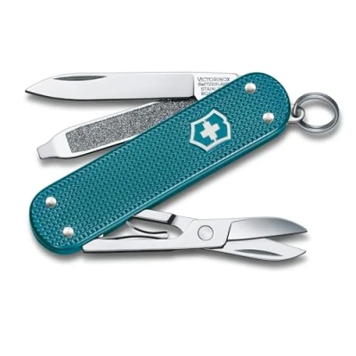 Immagine di Victorinox, Classic SD Alox, Coltellino Svizzero, Originale, Multiuso, Campeggio, 5 Funzioni, Lama, piccola, Lima per unghie