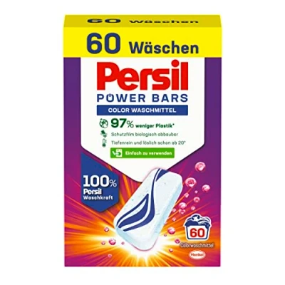Immagine di Persil Power Bars Color detersivo (60 lavaggi), predosato, in confezione sostenibile, per un lavaggio igienico già a partire da 20 C