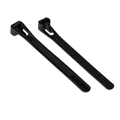 Immagine di Good Connections® Fascette fermacavi riutilizzabili, 300 x 7,4 mm, 100 pezzi, colore nero, resistenti ai raggi UV, alle intemperie, per esterni, da 40 C a +85 C, resistenza alla trazione