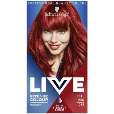 Immagine di Schwarzkopf LIVE Intenso Colorazione per capelli Rosso Permanente Tinta capelli, Siero Vibrancy Integrato, Reale 035