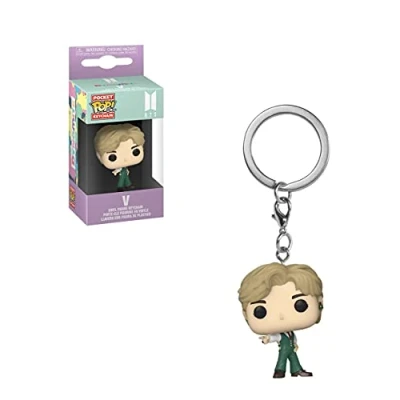 Immagine di Funko Pop! Keychain: BTS Dynamite V Mini Figura in Vinile da Collezione Novità Portachiavi Riempitivi per Calze Idea Regalo Merchandising Ufficiale Music Fans Minifigure