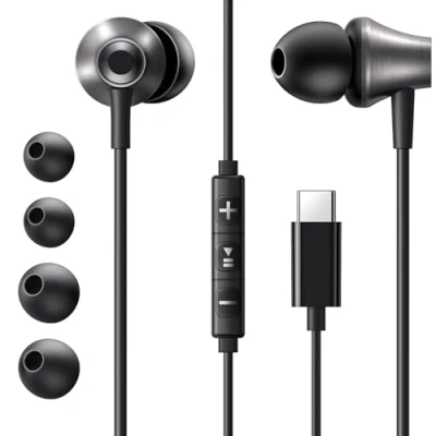 Immagine di UGREEN Auricolari In Ear USB C HiTune Type Microfono Isolamento Acustico Controllo del Volume Compatibile con iPhone 16 Plus Pro Max iPad Air Galaxy S24 S23