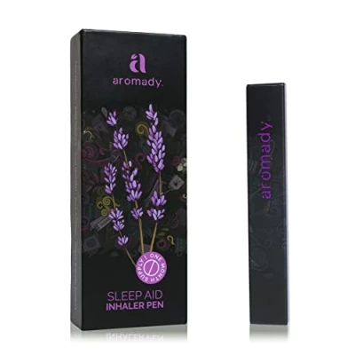Immagine di AROMADY™ Diffusore di oli essenziali per aromaterapia personale, portatile, con penna inalatore dormire, lavanda, camomilla, estratto d&#039;uva, esclusiva miscela che induce la melatonina, calmante e
