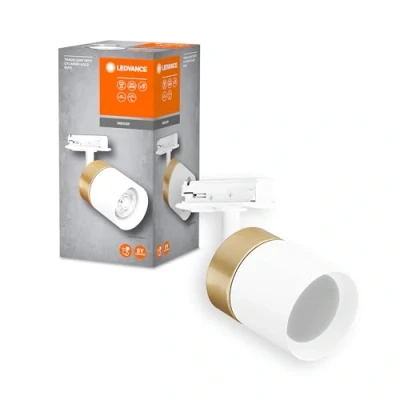 Immagine di LEDVANCE TRACKLIGHT Spot Gold faretto a binario, oro/bianco, con attacco GU10, compatibile lampada normale o smart, design stile loft, protezione IP20