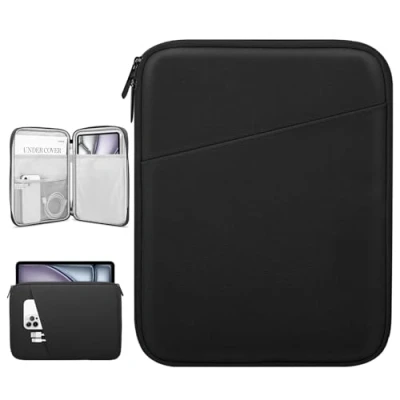 Immagine di Dadanism 12,9 Pollici Custodia Sleeve per Tablet Compatibile con iPad PRO/Air 13&quot; 2024, PRO 12,9&quot; M2 6a/5a/4a/3a Gen, 12,4&quot; Galaxy Tab S9 Fe+/S9+/S8+/S7 Fe/S7+, Surface 8/7/6/X, Nero