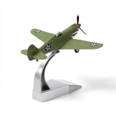 Immagine di NUOTIE 1/72 P 40B Tomahawk Jet da Combattimento AVG Modello Pressofuso in Metallo Costruzione Militare Display Collezione e Idea Regalo per Gli Amanti dei Modellini di Aerei