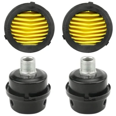 Immagine di WMYCONGCONG 2 PZ 1/2 &quot;PT 20mm Compressore Aria Filtro Silenziatore Metallo Aspirazione w/2 Elemento di Ricambio