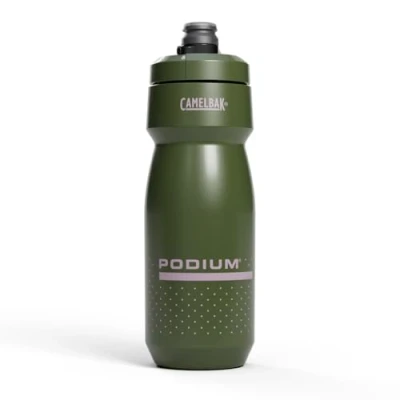 Immagine di CAMELBAK Podium, borraccia per bicicletta, da 680 ml, facile spremere, adatta alla maggior parte delle gabbie bici, Deep Fern