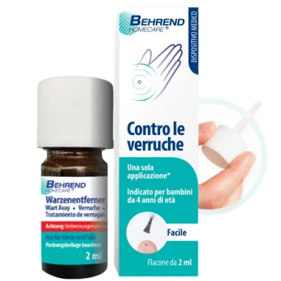 Immagine di Behrend® trattamenti antidolore Anti verruca comune su mani e piedi preciso, igienico &amp; sicuro dai 4 anni in sù efficacia clinicamente confermata (2ml)