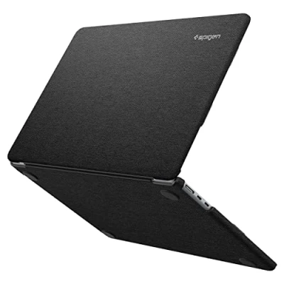 Immagine di Spigen Cover Urban Fit Compatibile con MacBook Air 13 polici 2024 M3, 2022 M2 A2681 Nero