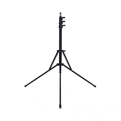 Immagine di Rollei Pro Flash Stand Traveler 215 cm Treppiede per Lampada in Alluminio, Robusto da Studio, Altezza regolabile 57 a cm, Portata max. 3 kg Nero