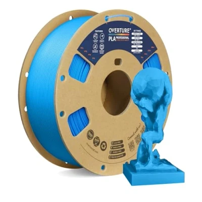Immagine di OVERTURE PLA Plus (PLA+) Filamento 1.75mm, Toughness Enhanced Roll, Professionale Tenacia, 1kg Filamento(2.2lbs), Precisione Dimensionale 99% Probabilità +/ 0.03 mm (Blu Digitale)
