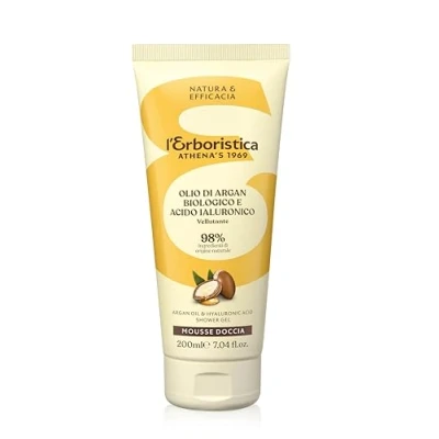 Immagine di L&#039;Erboristica Athena&#039;s Mousse Doccia all&#039;Olio di Argan Biologico e Acido Ialuronico Vellutante 200 ml