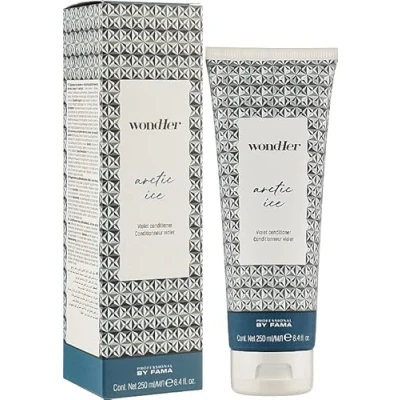Immagine di Professional By Fama Wondher Arctic Ice Violet Balsamo 250 ml con speciali pigmenti viola per capelli biondo platino, bianchi e grigi