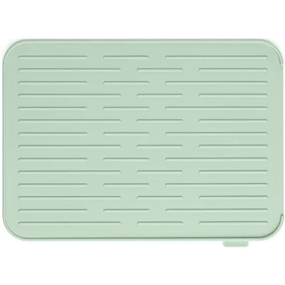 Immagine di Brabantia Sinkside Tappetino Scolapiatti in Silicone Accessorio da Cucina Lavabile Lavastoviglie Pieghevole Lavello per Asciugare i Piatti Jade Green 33 x 44 1 cm