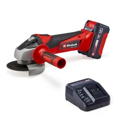 Immagine di Einhell Smerigliatrice angolare TC AG 18/115 Li (1 pz. da 4,0 Ah) (18 V, Ø disco 115 mm, profondità di taglio 28 Soft Start, impugnatura supplementare, 1 batteria e caricatore