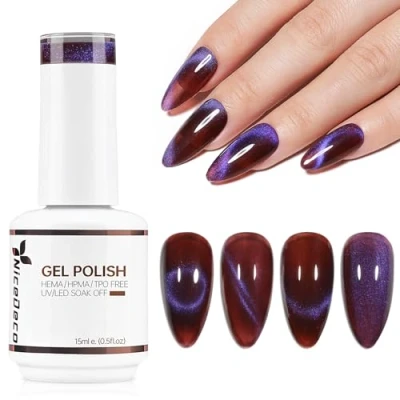 Immagine di Nicedeco 15ML Smalto Cat Eye Semipermanente per Unghie Colori magneticp Lampada UV LED Soak Off Gel Nail Polish N304