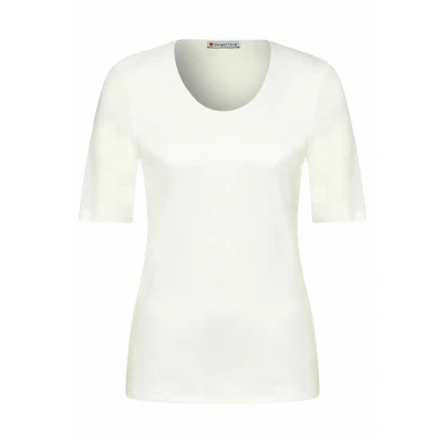 Immagine di Street One MIT Vausschnitt Tshirt basic, Donna, Taglia: 42, Weiß