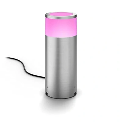 Immagine di Philips Hue White and Color Ambiance Colonnina Smart LED Calla per esterni, integrato, Lce Bianca e Colorata Dimmerabile, 8W, Alluminio