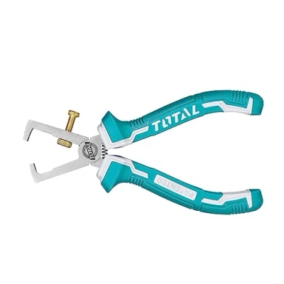 Immagine di TOTAL Pinza Spellafili 160 mm Ideale per Elettricisti Sbuccia, Taglia e Crimpa Cavi Alta Precisione Realizzata in Cromo Vanadio Manico Bimateriale