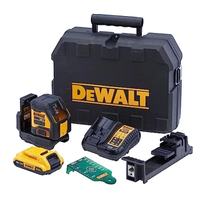 Immagine di DEWALT DCLE34021D1 QW, Livella Laser a Croce Autolivellante Verde con Batteria 18 V Li Ion 2 Ah, Autonomia 16 h
