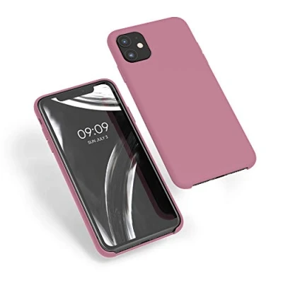 Immagine di kwmobile Custodia Compatibile con Apple iPhone 11 Cover Back Case per Smartphone in Silicone TPU Protezione Gommata rosa scuro