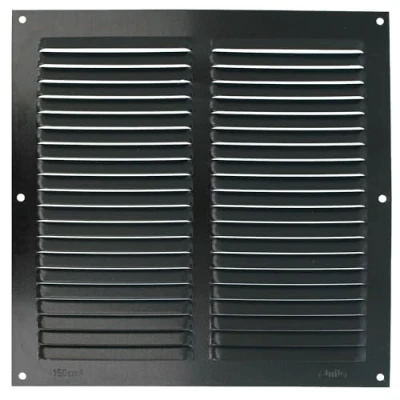 Immagine di Amig Griglia Quadrata in Alluminio Griglie di Ventilazione per Uscita d&#039;Aria Ideale Soffitto Cucina e Bagno Dimensioni 250 x mm Colore Nero