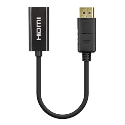 Immagine di Manhattan 153713 DisplayPort Adattatore [1x Presa HDMI 1x Spina DisplayPort] Nero 15 cm