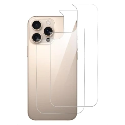 Immagine di GIOPUEY Pellicola Protettiva Retro per iPhone 16 PRO Max, TPU Sottile Materiali di Alta qualità Max Clear 2 Pezzi