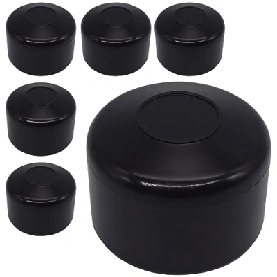 Immagine di SKIR&#039;CO Tappi per pali di recinzione, rotondi, 42,4 mm, colore nero, nero RAL 9005, 6 pezzi