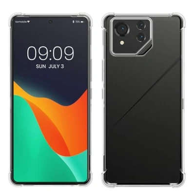 Immagine di kwmobile Cover trasparente compatibile con ASUS ROG Phone 8 custodia di silicone TPU protezione angoli
