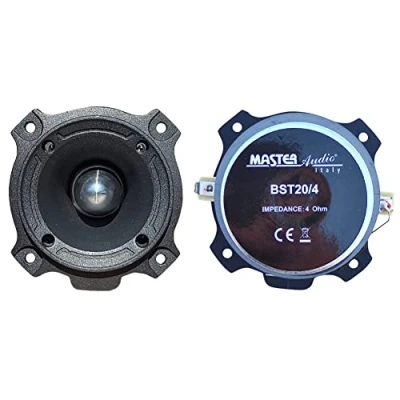 Immagine di MASTER AUDIO 2 BST20/4 super bullet tweeter neri da 100 watt rms e 200 max 8 cm di diametro impedenza 4 ohm sensibilità 105 db, a coppia