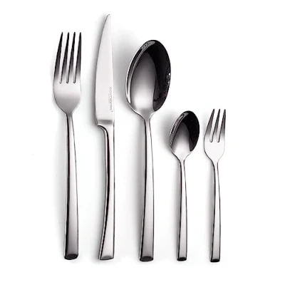 Immagine di ECHTWERK Posate Avelino, Silver Edition, 30 Pezzi, per 6 Persone, Acciaio Inossidabile 18/10, Lucido, Set di Posate, tavoli Festivi, con Scatola immagazzinaggio
