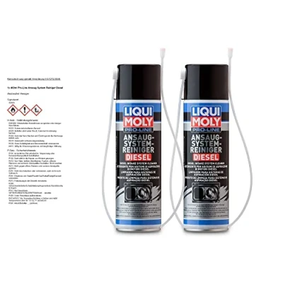 Immagine di LIQUI MOLY, 2 detergenti Pro Line per il sistema di aspirazione dei motori diesel, confezione da 400 ml [etichetta in lingua italiana non garantita]