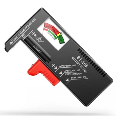 Immagine di Dlyfull tester per batteria, semplice universale batterie AA AAA C D 9 V, misuratore di batteria veloce da V/1,5 V e a bottone