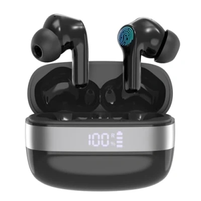 Immagine di Cuffie Bluetooth, Auricolari Bluetooth 5.3 Wireless, Auricolare USB C CVC Cancellazione Rumore, 5 7 h per tre volte Cuffiette Hi Fi Senza Fili, Filo for iOS Galaxy Xiaomi OPPO Android