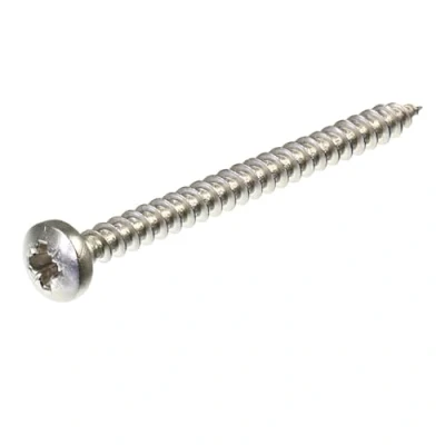 Immagine di SECCARO viti per truciolato a testa semicircolare 4 x 50 mm, in acciaio inox V2A VA A2, legno con filettatura completa, Phillips croce/PZ, 150 pezzi