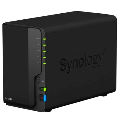Immagine di Synology DS220+ Soluzione NAS per desktop da 12 TB a 2 alloggiamenti, installata con unità Western Digital Red 6