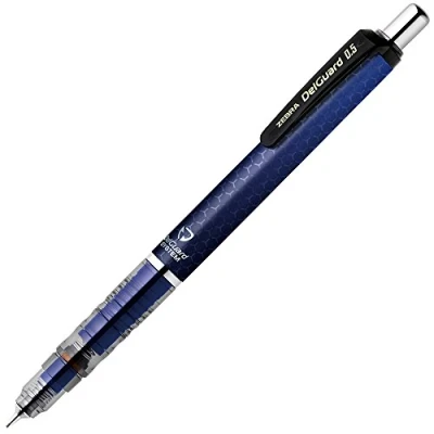Immagine di Zebra Portamine DelGuard 0,5 mm, corpo blu a nido d&#039;ape (P MA85 HBL)